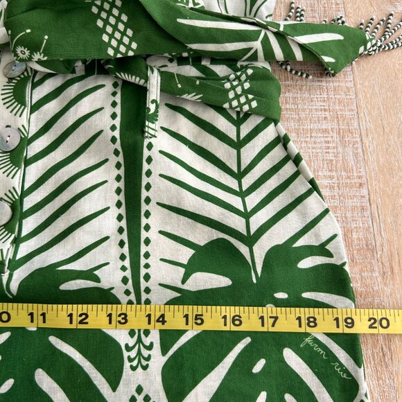 Farm Rio Green and White Tropical Jumpsuit Romper Size Medium NWT - Picture 11 of 15